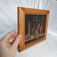 Wood Frame Vintage Still Life Print