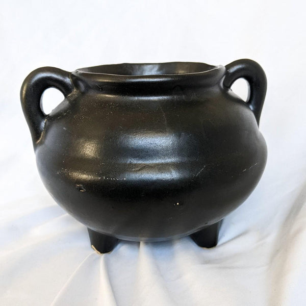 Vintage Robinson Ransbottom Black Pottery Kettle Vessel