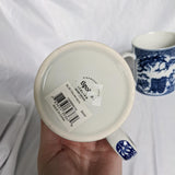 Mixed Lot Pair Blue and White Mugs Spode + Unmarked