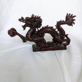 Dark Red Vintage Ornate Dragon Statue