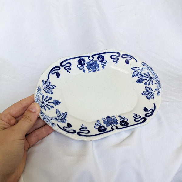 Cauldon England Blue and White Vintage Floral Mini Platter