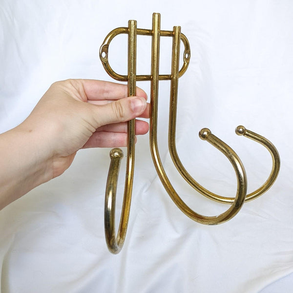 Solid Brass Vintage 3 Prong Wall Hook Coat Towel Rack