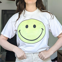 Vintage Neon Smiley Face Graphic Tee