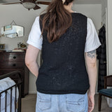 Black Knit Vintage Tank Top Sweater Vest