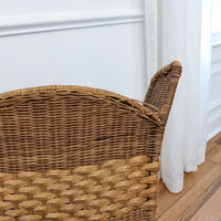 Vintage Wicker Rattan Woven Magazine Rack