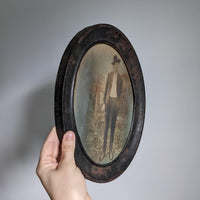 Genuine Antique Oval Framed Photograph