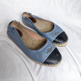 Coach Camryn Blue Leather Espadrilles Flats