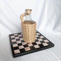 Vintage Marble Pink and Black Small Checkerboard