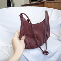 Burgundy Faux Leather Vintage Purse