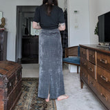 Y2K Vintage Catalina Velour Grey Sporty Maxi Skirt
