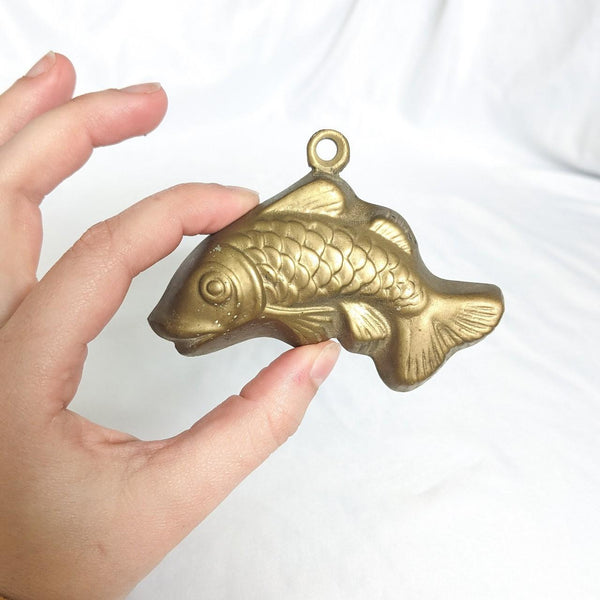 Solid Brass Vintage Miniature Fish Mold