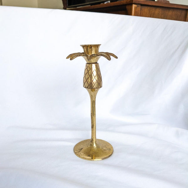 Hampton Brass Vintage Pineapple Candlestick Holder