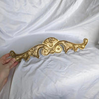 Solid Brass Vintage Scroll Pediment Wall Art