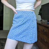 Handmade Vintage Blue Floral Skort