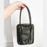 Green Snakeskin Bucket Purse