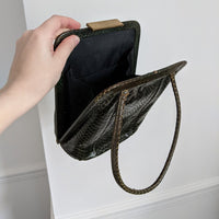 Green Snakeskin Bucket Purse