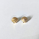 Gold Shell Post Earrings