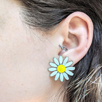 Daisy Enamel Clip-On Earrings