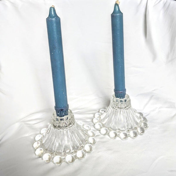 Crystal Imperial Candlewick Candle Holder Set