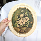 Oval Floral Still Life Wall Art