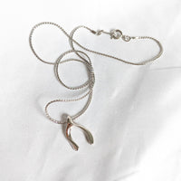 Silver Wishbone Necklace