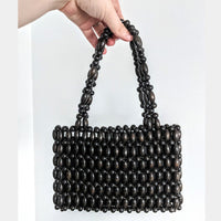 Wooden Beaded Mini Bag