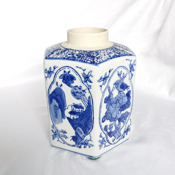 Canton Collection Vintage Blue and White Ginger Jar