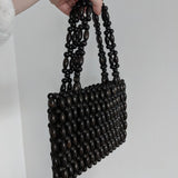 Wooden Beaded Mini Bag