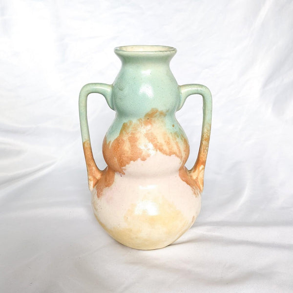 Multicolor Watercolor Wash Ceramic Double Handle Bubble Vase