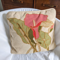 Embroidered Calla Lily Pillow