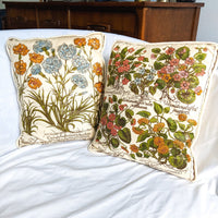 Pair of Botanical Floral Pillows