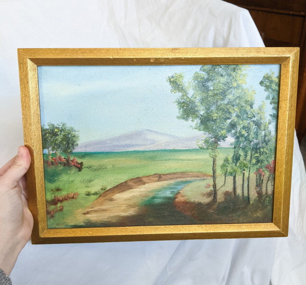 Vintage Landscape Original Painting